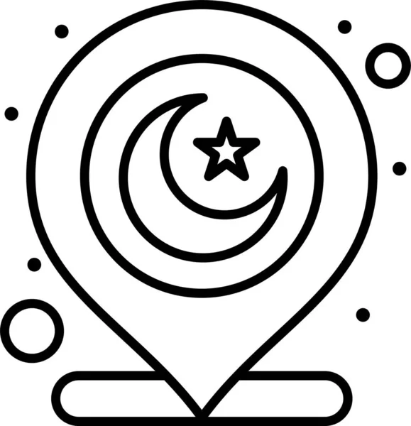 Икона Местоположения Ислама Категории Религиофилософий — стоковый вектор