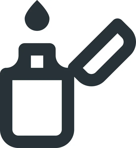 Lighter Burn Fire Icon Outline Style — Stock Vector
