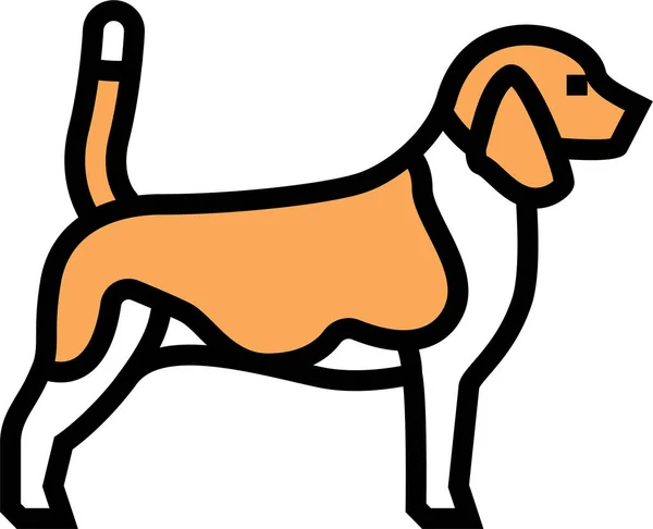 Beagle Dog Domestic Icon — Stock Vector