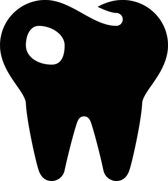 Іконка Зубного Стоматолога Суцільному Стилі — стоковий вектор
