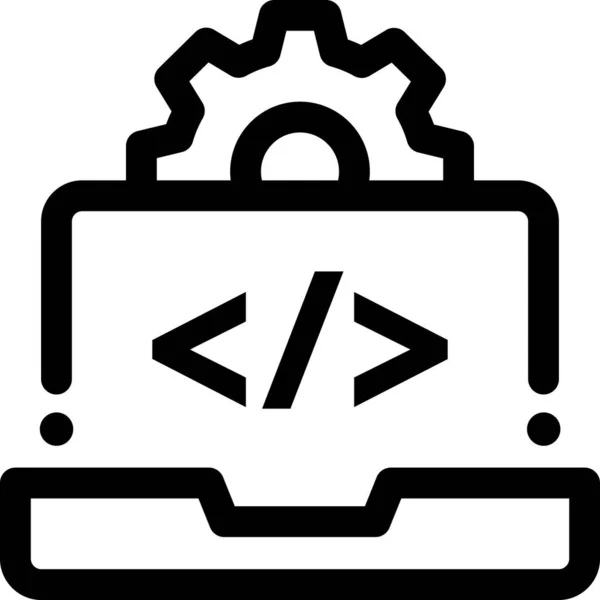 Icône Support Ordinateur Portable Service Clientèle — Image vectorielle