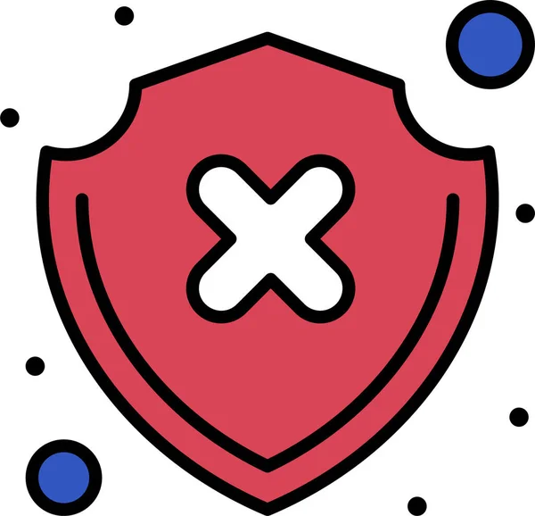 Icono Advertencia Escudo Seguridad — Vector de stock