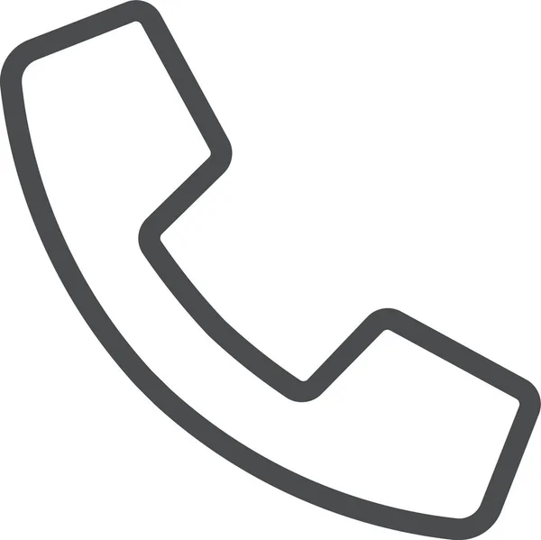 Oproep Telefoon Outline Icoon Grote Lijnen Stijl — Stockvector