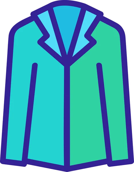 Contour Costume Élégance Icône — Image vectorielle