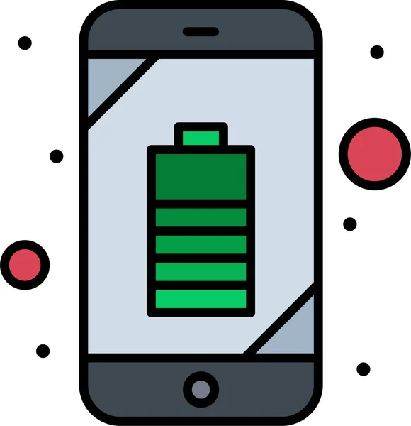 家庭用カテゴリのバッテリー携帯電話のアイコン — ストックベクタ