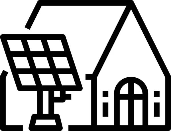 Icono Casa Energía Celular Categoría Ecologíaecologismo — Archivo Imágenes Vectoriales