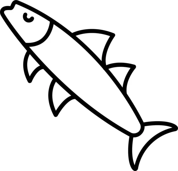 Fisch Riesen Makrele Symbol — Stockvektor