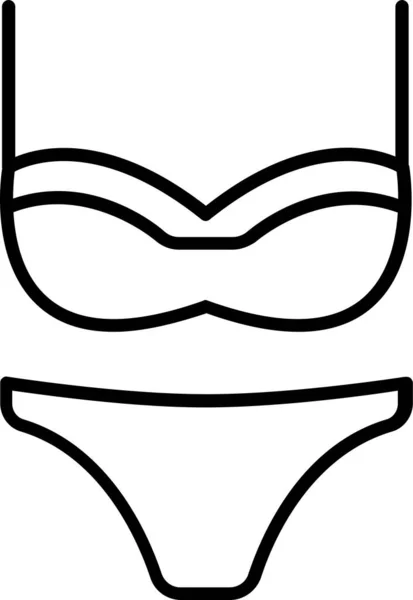 Clothes Swimsuit Womens Icon — Stock Vector