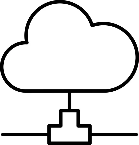 Cloud Computing Network Icon — Stock Vector