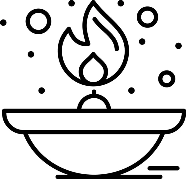 Fire Flame Lamp Icon — Stock Vector