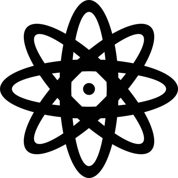 Vetenskap Atom Kontur Ikon Kontur Stil — Stock vektor
