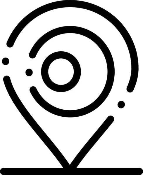 Bangladash Location Map Symbol Umrissstil — Stockvektor