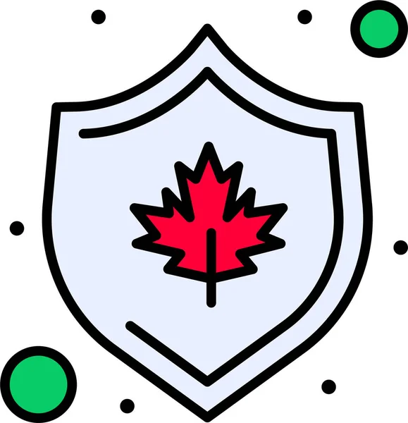 Иконка Безопасности Листа Канады — стоковый вектор