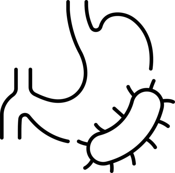 Bakterium Organ Magen Symbol — Stockvektor