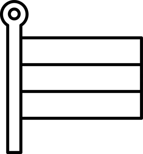 Natie Vlag Rusland Pictogram — Stockvector