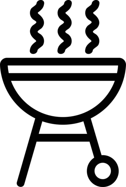 Barbecue Bbq Cook Icon Outline Style — Stock Vector