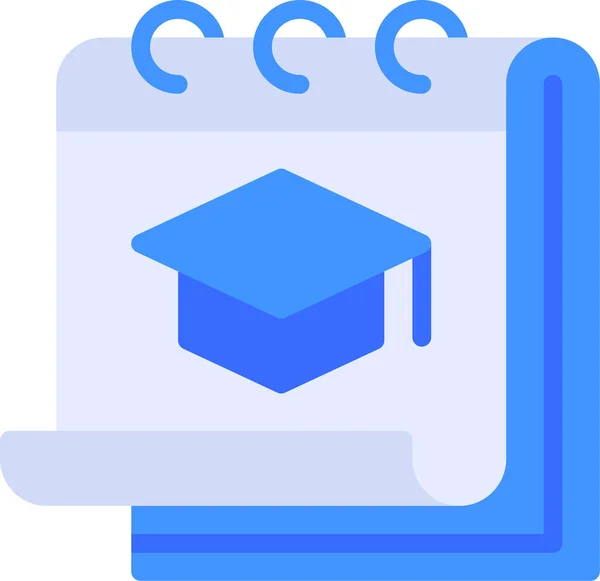 Kalenderdatum Onderwijs Pictogram — Stockvector