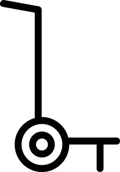 Lieferung Handwagen Handbuch Symbol — Stockvektor