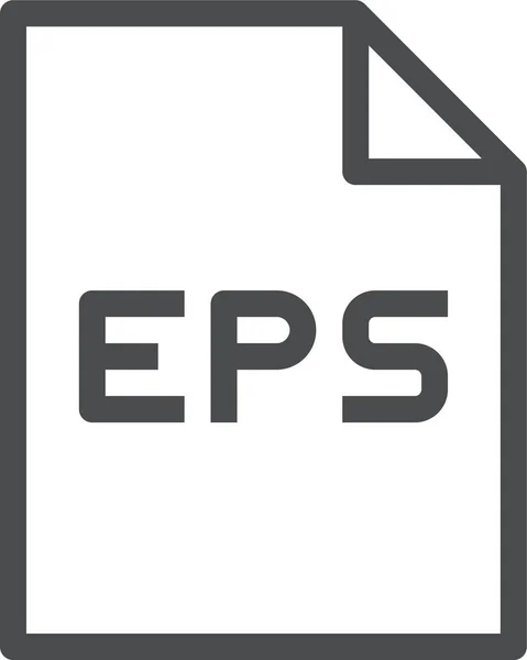 Eps Bestand Documenten Pictogram Grote Lijnen Stijl — Stockvector