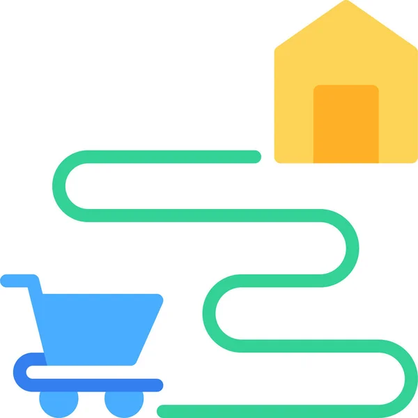 Entrega Ecommerce Home Icon — Archivo Imágenes Vectoriales