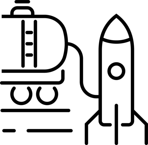 Missile Propellant Rocket Icon — Stock Vector