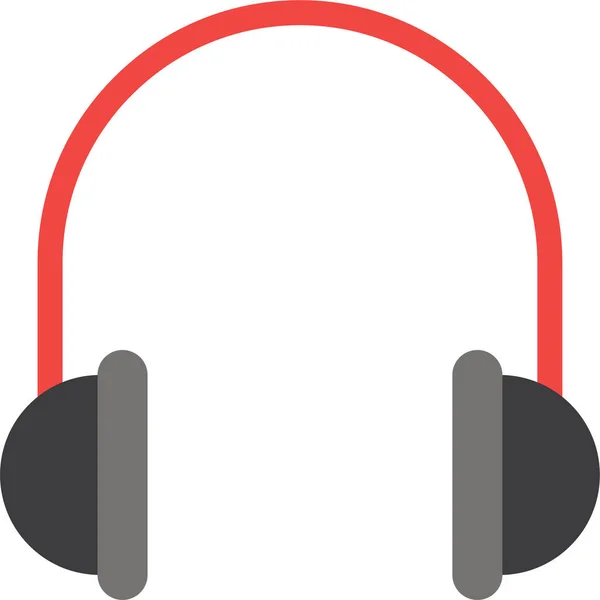 Audio Fejhallgató Headset Ikon — Stock Vector