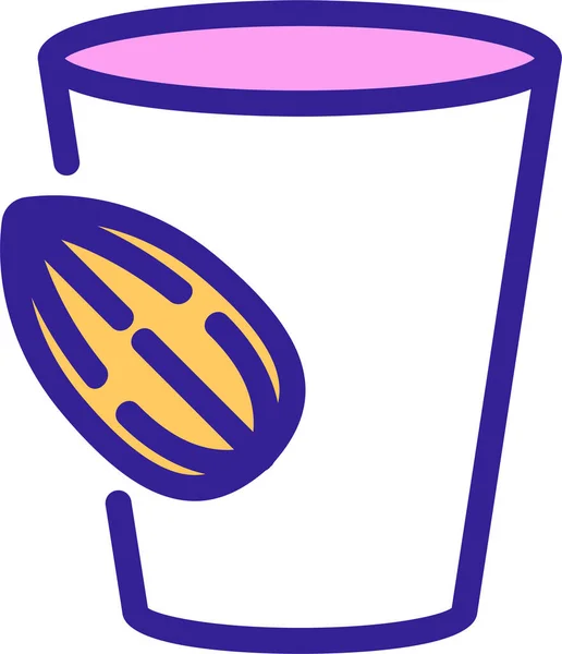 Мигдальний Іконка Чашки Напою — стоковий вектор