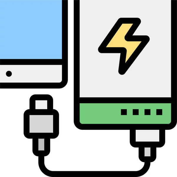 Icône Puissance Charge Bancaire Dans Style Filledoutline — Image vectorielle