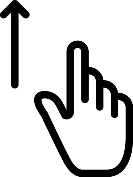 Finger Gesture Gestures Icon Outline Style — Stock Vector