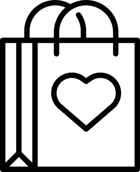 Икона Любви Мешок Категории Loveromance — стоковый вектор