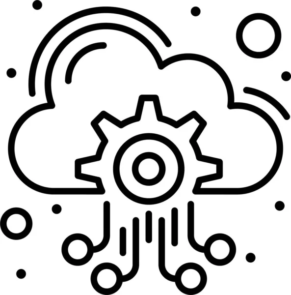 Εικονίδιο Εξυπηρετητή Cloud — Διανυσματικό Αρχείο