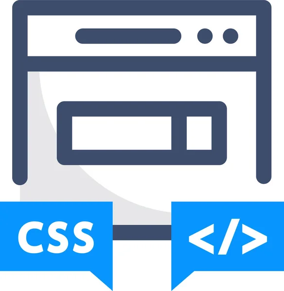 Ícone Página Inicial Codificação Navegador — Vetor de Stock