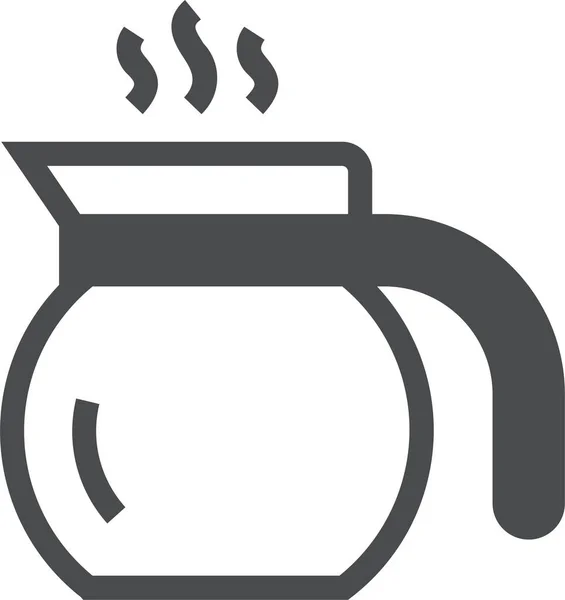 Koffiepot Breakroom Icoon Solide Stijl — Stockvector