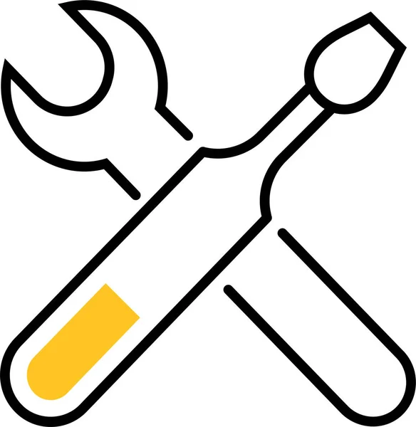 Reparaturen Schraubenschlüssel Werkzeug Symbol — Stockvektor