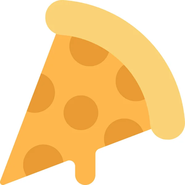 Snijpizza Voedsel Pictogram — Stockvector