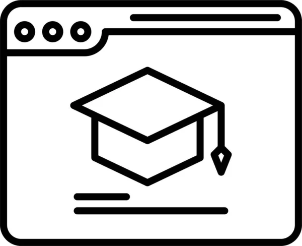 Iskolai Végzettség Tanulási Ikon Oktatásbaniskolai Tanulási Kategória — Stock Vector