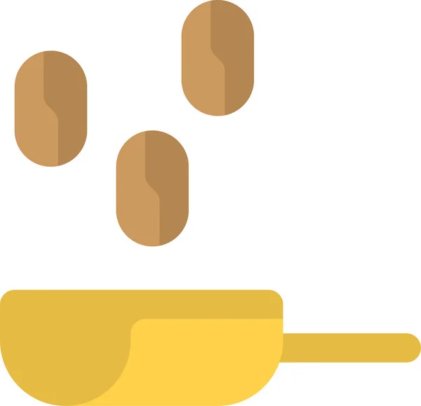 Grano Negocio Icono Del Café Estilo Plano — Vector de stock