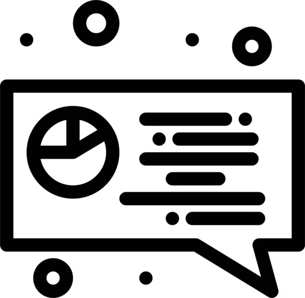 Chatten Digitale Taart Pictogram — Stockvector