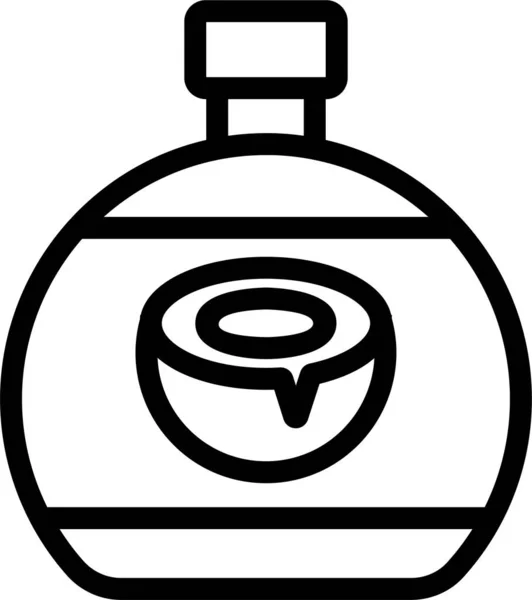 Aromatic Bottles Coconut Icon — Stock Vector