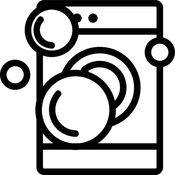 Arte Burbuja Contorno Icono — Vector de stock