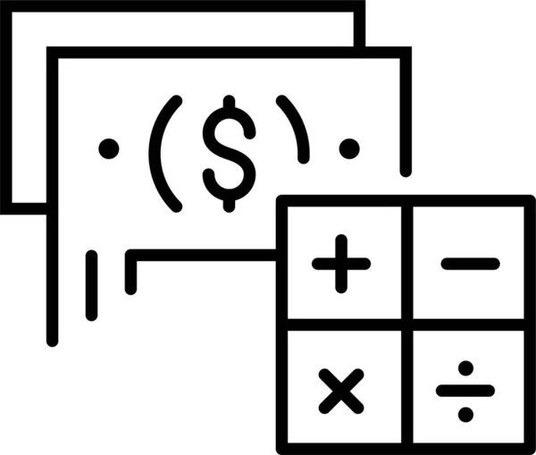 Calculer Icône Calculatrice Calcul — Image vectorielle