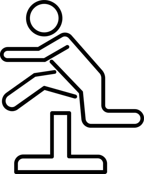 Atleet Barrière Hordenpictogram — Stockvector