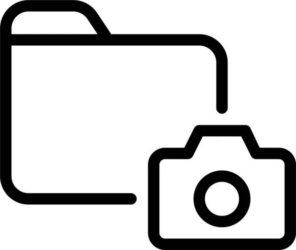 Arkiv Kamera Dokument Ikon Fotografi Kategori — Stock vektor