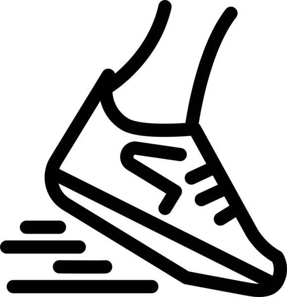 Hızlı Bacak Çalıştırma Simgesi Ana Hat Biçiminde — Stok Vektör