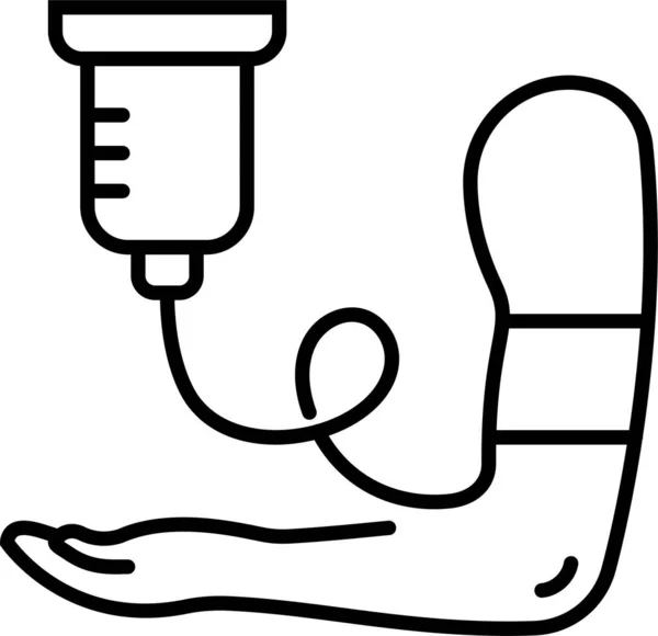 Aids Arm Bloed Pictogram — Stockvector