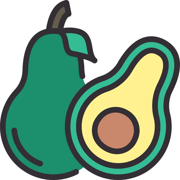 Avocado Vegetable Salad Icon — Stock Vector