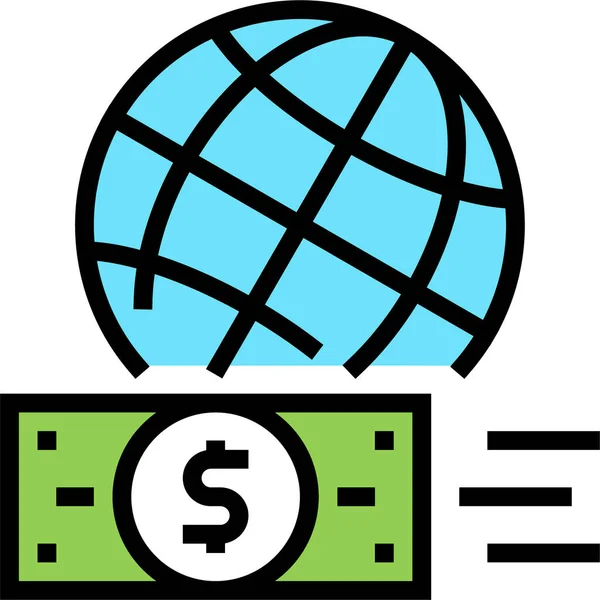 Освіта Міжнародна Інвестиційна Ікона — стоковий вектор