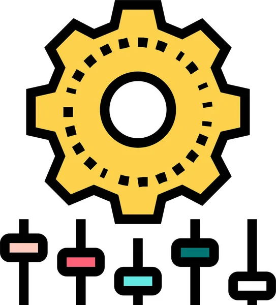 Ícone Guia Engrenagem Áudio — Vetor de Stock