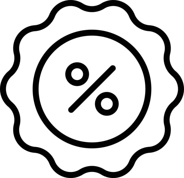 Discount Percentage Sale Icon — Stock Vector