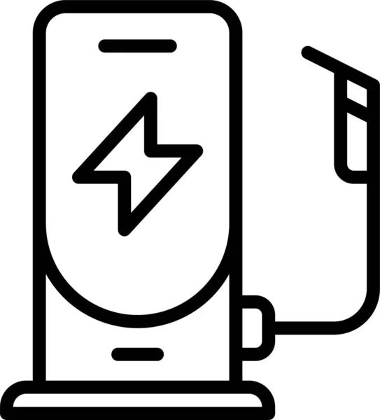 Voiture Charge Icône Électrique — Image vectorielle